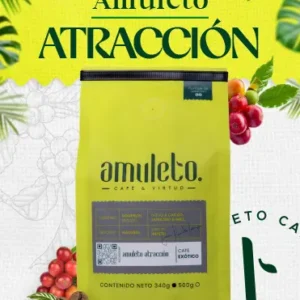 Café Exótico Amuleto Atracción variedad Bourbon Rosado en grano de tostión medio (340gr)