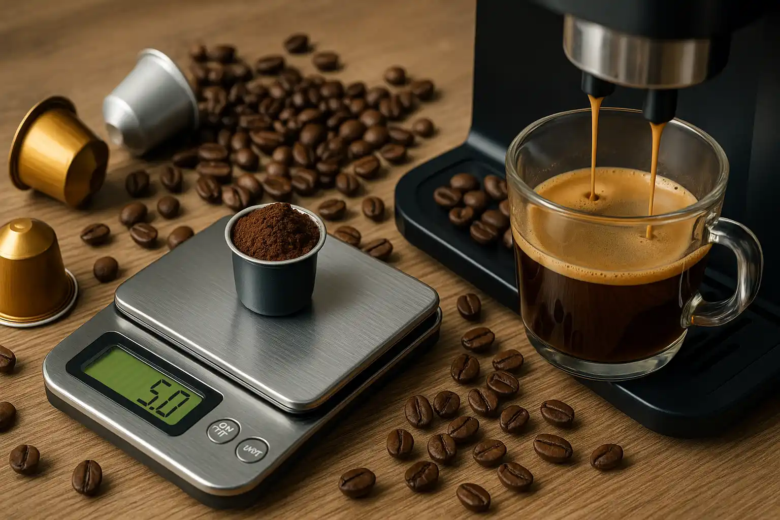 gramos de cafe por capsula