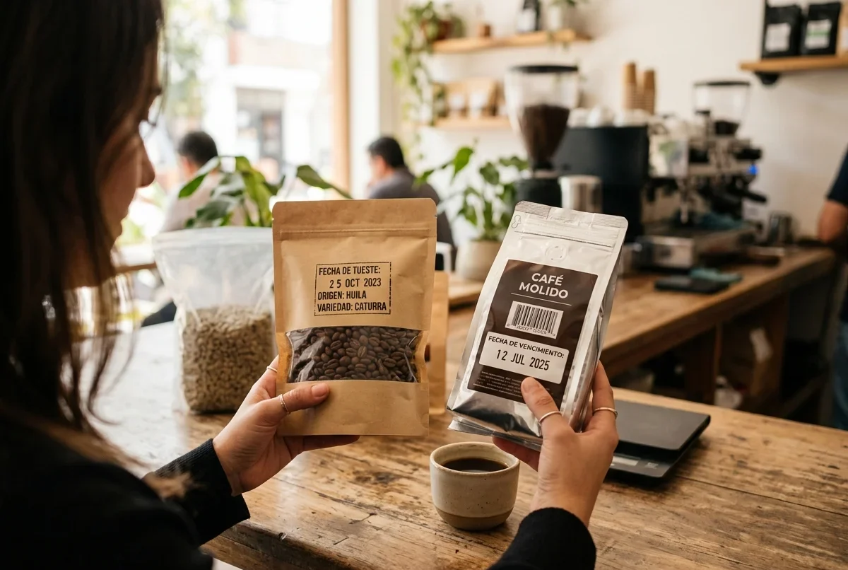 Guía de compra profesional: elige entre fecha de tueste vs fecha de vencimiento para asegurar la frescura de tu café; solicita asesoría técnica y compra granos de especialidad aquí.